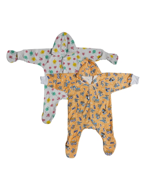 

PINKBUNNY Peach Pack of 2 Balloon Printed Sleepsuit