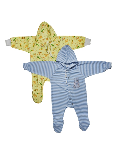 

PINKBUNNY Yellow Pack of 2 Printed Sleepsuit