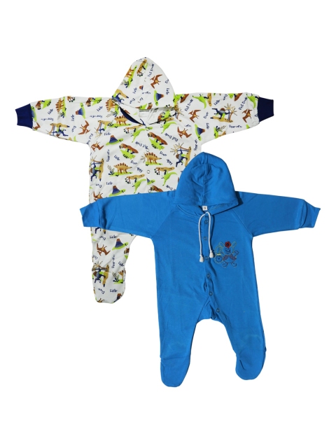 

PINKBUNNY Blue Pack of 2 Printed Sleepsuit