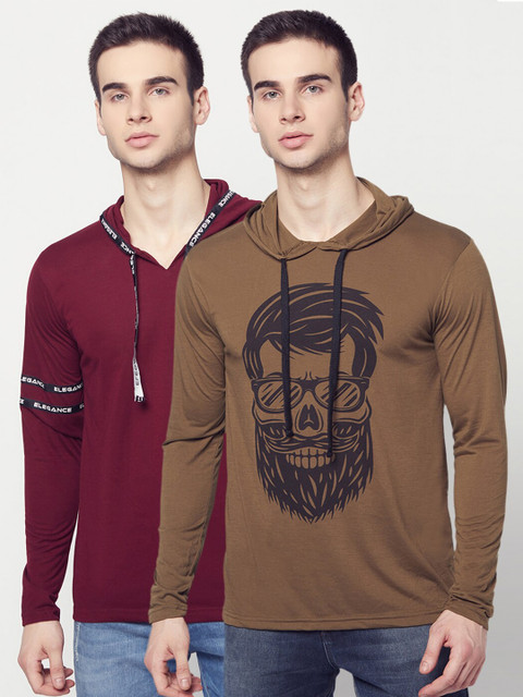 

ELEGANCE Men Multicoloured 2 Checked Pockets T-shirt, Multi