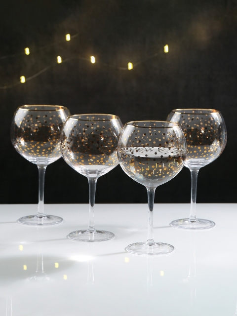 

Bigsmall Speakeasy Gin Wine Glasses - Set of 4, Transparent