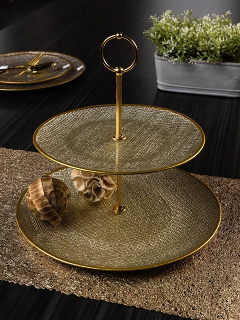 

Pure Home and Living Gold-Toned 2 Tier Cookie Stand