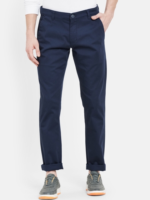 

Octave Men Blue Cotton Chinos Trousers