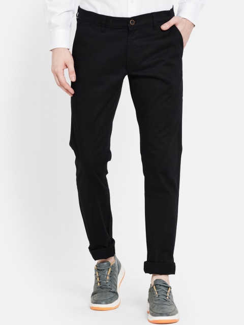 

Octave Men Black Cotton Chinos Trousers