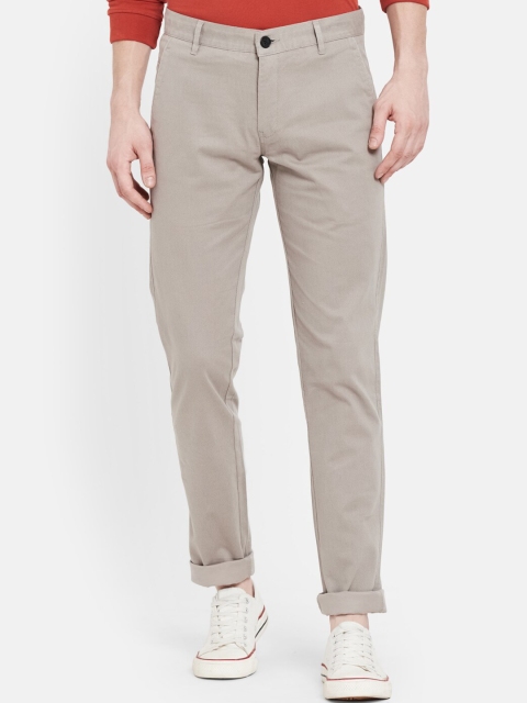 

Octave Men Cream-Coloured Cotton Trousers