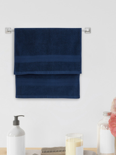 

Home Centre Set Of 2 Blue Cotton 500 GSM Solid Face Towels