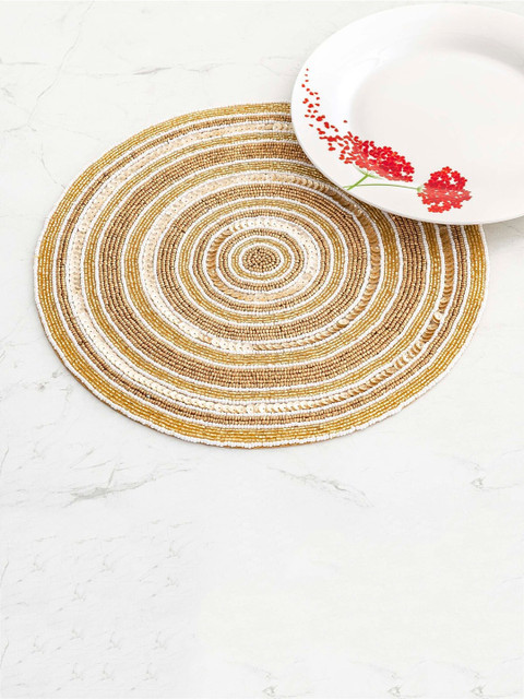 

Home Centre Multicoloured Glass Bead Embellished Table Placemat, Multi