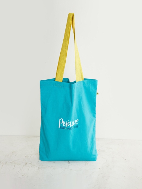 

Home Centre Blue Printed Shopper Tote Bag