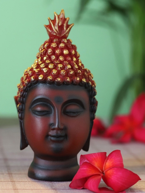

Ferns N Petals Brown Matt Buddha Head
