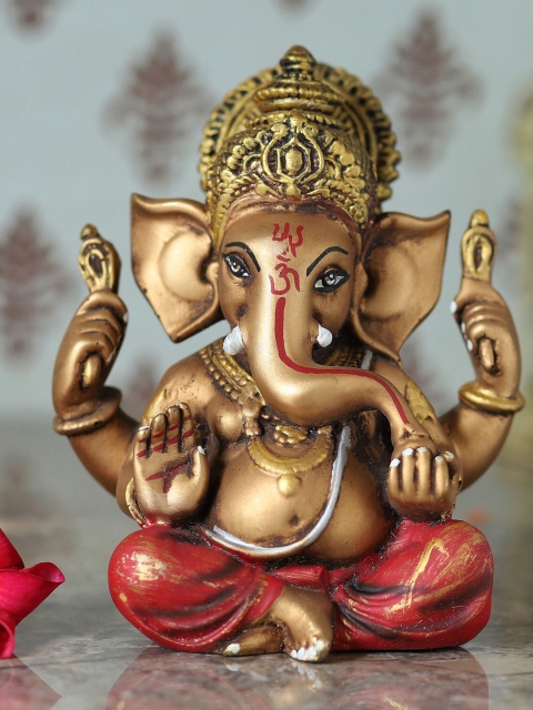 

Ferns N Petals Multicolored Divine Ganesha Idol, Multi