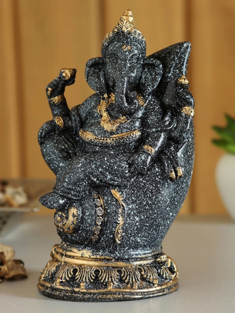 

Ferns N Petals Grey Marble Finish Sitting Ganpati Idol