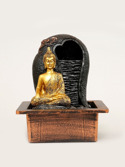 

Ferns N Petals Gold-Toned Buddha Round Waterfall Fountain
