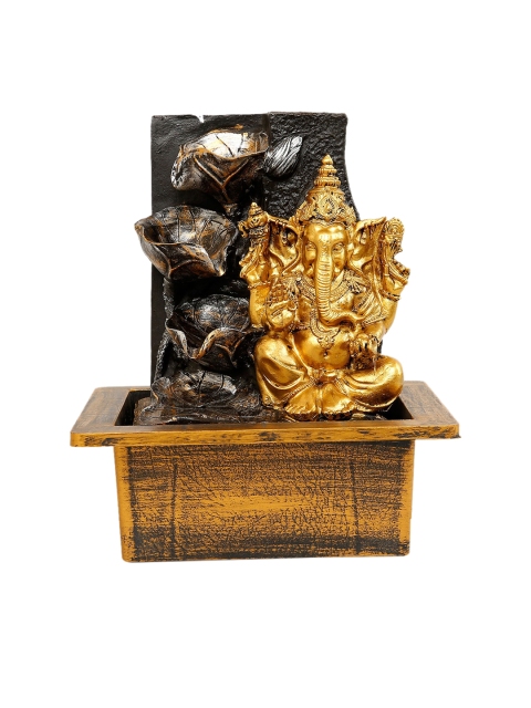 

Ferns N Petals Gold-Toned & Copper-Toned Ganesha Diya Shaped Fountain