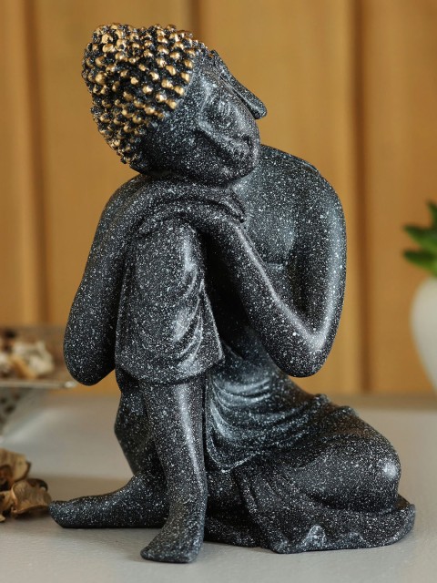 

Ferns N Petals Grey Buddha Idol Showpiece