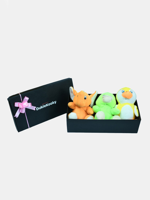 

DukieKooky Kids Pack of 3 Soft Toys Gift Pack, Multi
