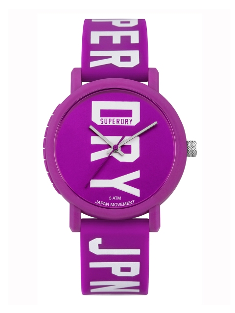 

Superdry Women Purple Brass Printed Dial & Purple Straps Analogue Watch