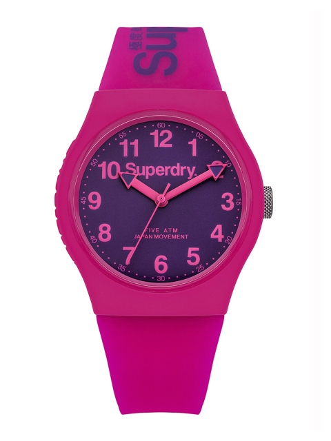 

Superdry Women Violet Brass Dial & Pink Straps Analogue Watch SYG164PV