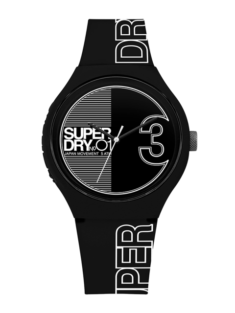 

Superdry Men Black & White Printed Analogue Watch SYG239BW