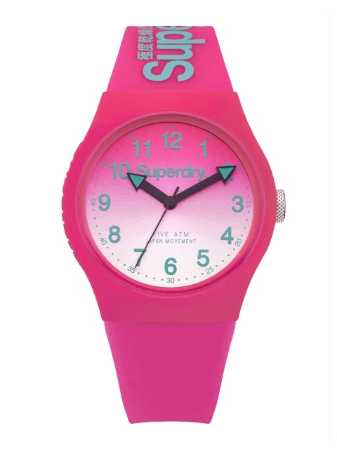 

Superdry Women Multicoloured Brass Dial & Pink Straps Analogue Watch SYL198PN, Multi