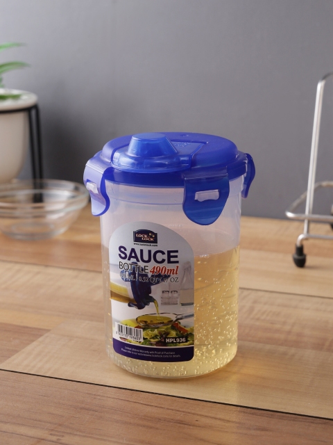 

Lock & Lock Transparent Plastic Airtight Oil Bottle With Leak Proof Lid 490 ml