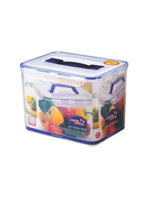 

Lock & Lock Transparent Plastic Airtight Food Storage Container With Leakproof Lid 9.6 L
