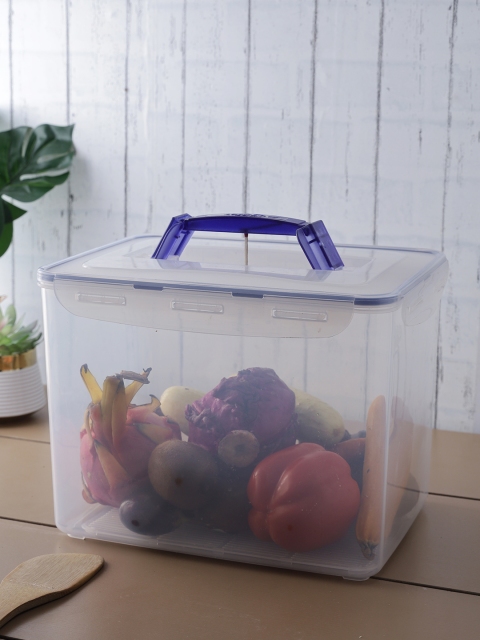 

Lock & Lock Transparent Plastic Airtight Food Storage Container With Leakproof Lid 12 L