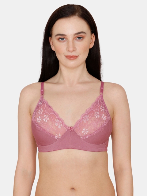 

Rosaline by Zivame Purple Floral Super Support Everyday Bra