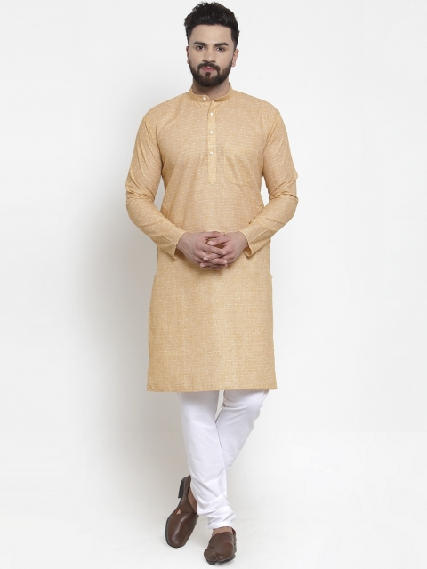 

Jompers Men Beige Regular Pure Cotton Kurta with Pyjamas