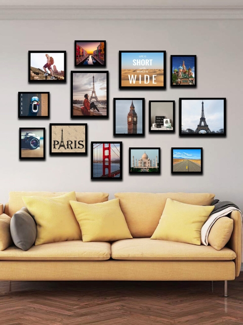 

WENS Set Of 14 Black Synthetic Wood Photo Frames