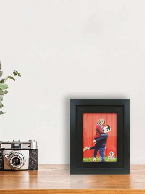 

WENS Black Double Framing Synthetic Wood Table Photo Frame