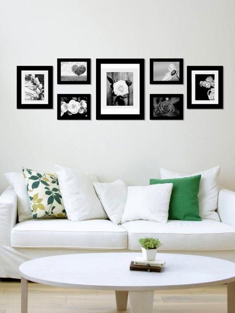 

WENS Set Of 7 Black Synthetic Wood Photo Frames