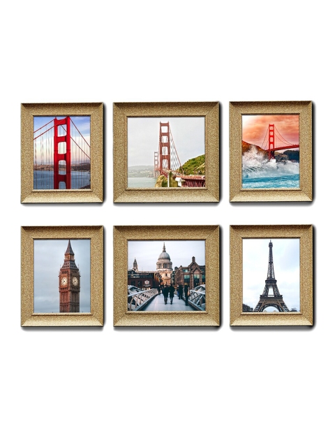 

WENS Set Of 6 Gold-Toned Synthetic Wood Photo Frames