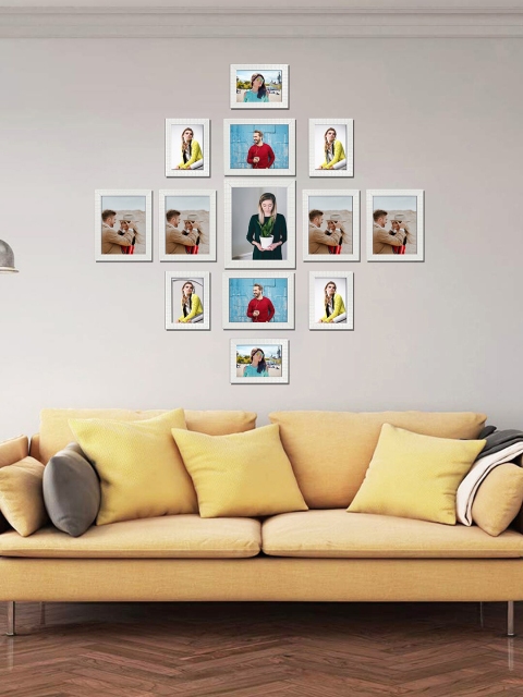 

WENS Set Of 13 White Synthetic Wood Photo Frames