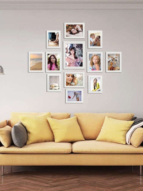 

WENS Set Of 12 White Synthetic Wood Photo Frames