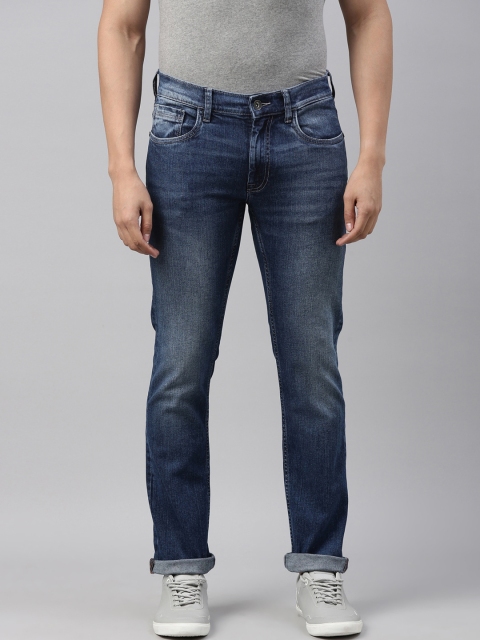 

American Bull Men Blue Slim Fit Heavy Fade Jeans