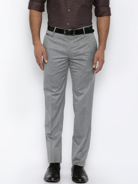 

V Dot by Van Heusen Men Grey Formal Trousers