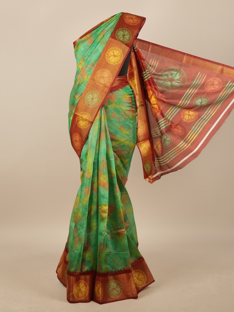 

Pothys Green & Red Printed Saree