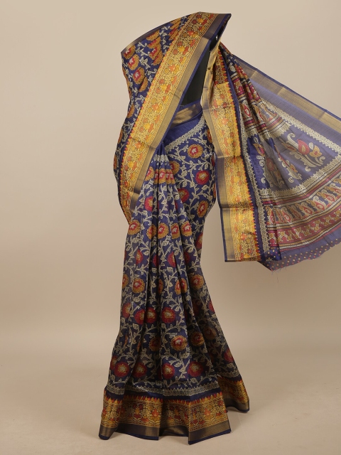 

Pothys Blue & Red Floral Saree