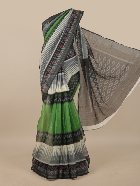 

Pothys Multicoloured Linen Blend Saree, Multi