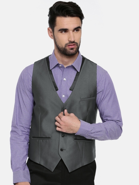 

V Dot by Van Heusen Grey Slim Fit Waistcoat