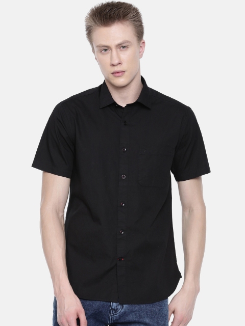 

Classic Polo Men Black Slim Fit Opaque Cotton Casual Shirt