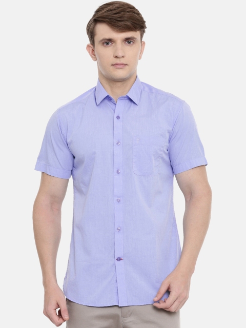 

Classic Polo Men Blue Slim Fit Opaque Cotton Casual Shirt