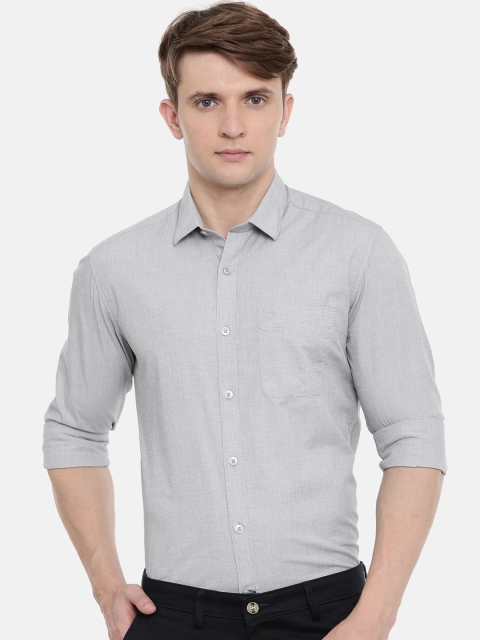

Classic Polo Men Grey Slim Fit Opaque Cotton Formal Shirt