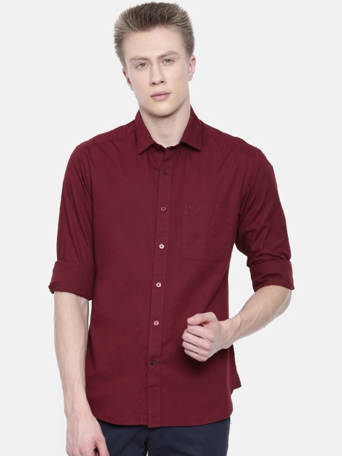 

Classic Polo Men Maroon Slim Fit Opaque Cotton Casual Shirt