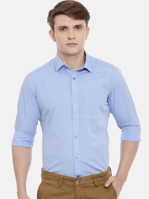 

Classic Polo Men Blue Slim Fit Opaque Cotton Formal Shirt