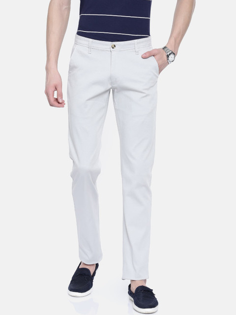 

Classic Polo Men Off White Slim Fit Cotton Trousers