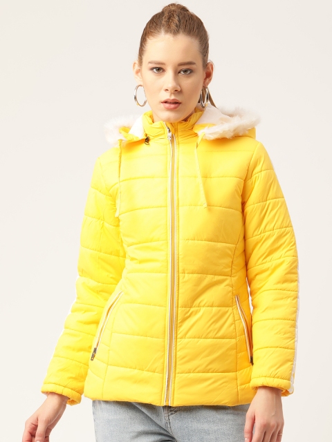 

Okane Women Yellow Solid Parka Jacket