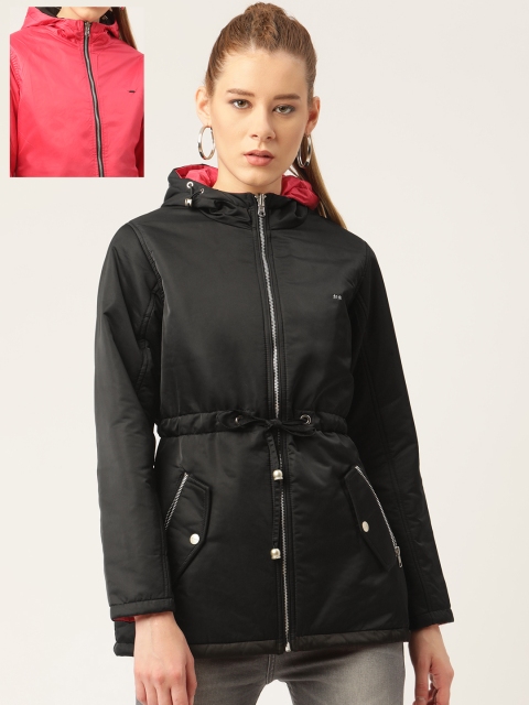 

Okane Women Black Solid Reversible Padded Jacket