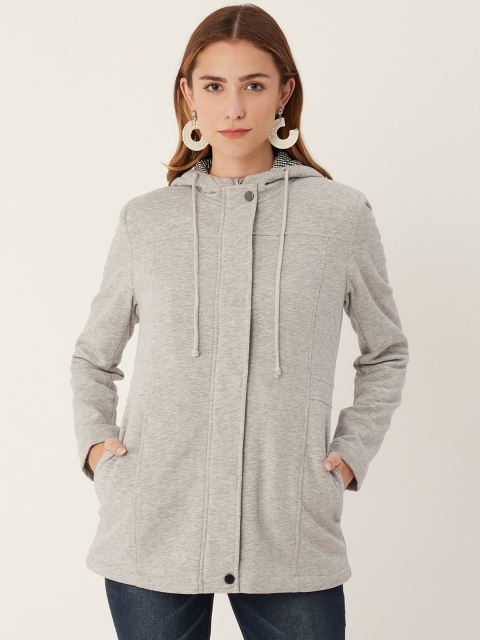 

Madame Women Grey Hooded Sweatshirt