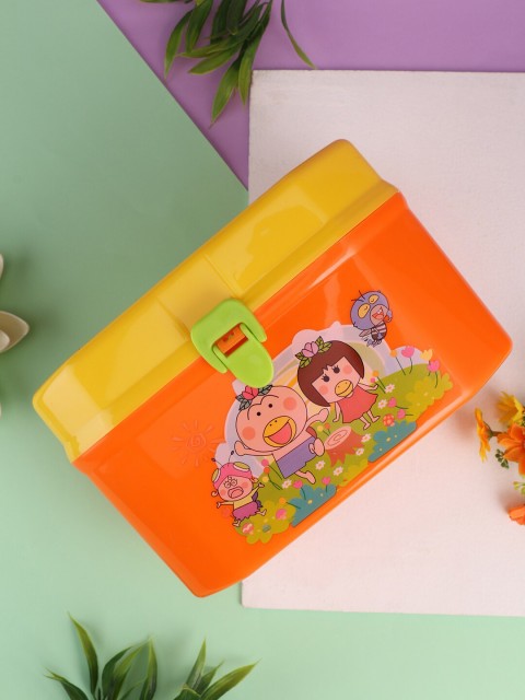 

POKORY Orange Lunch Box with Colourful Lid